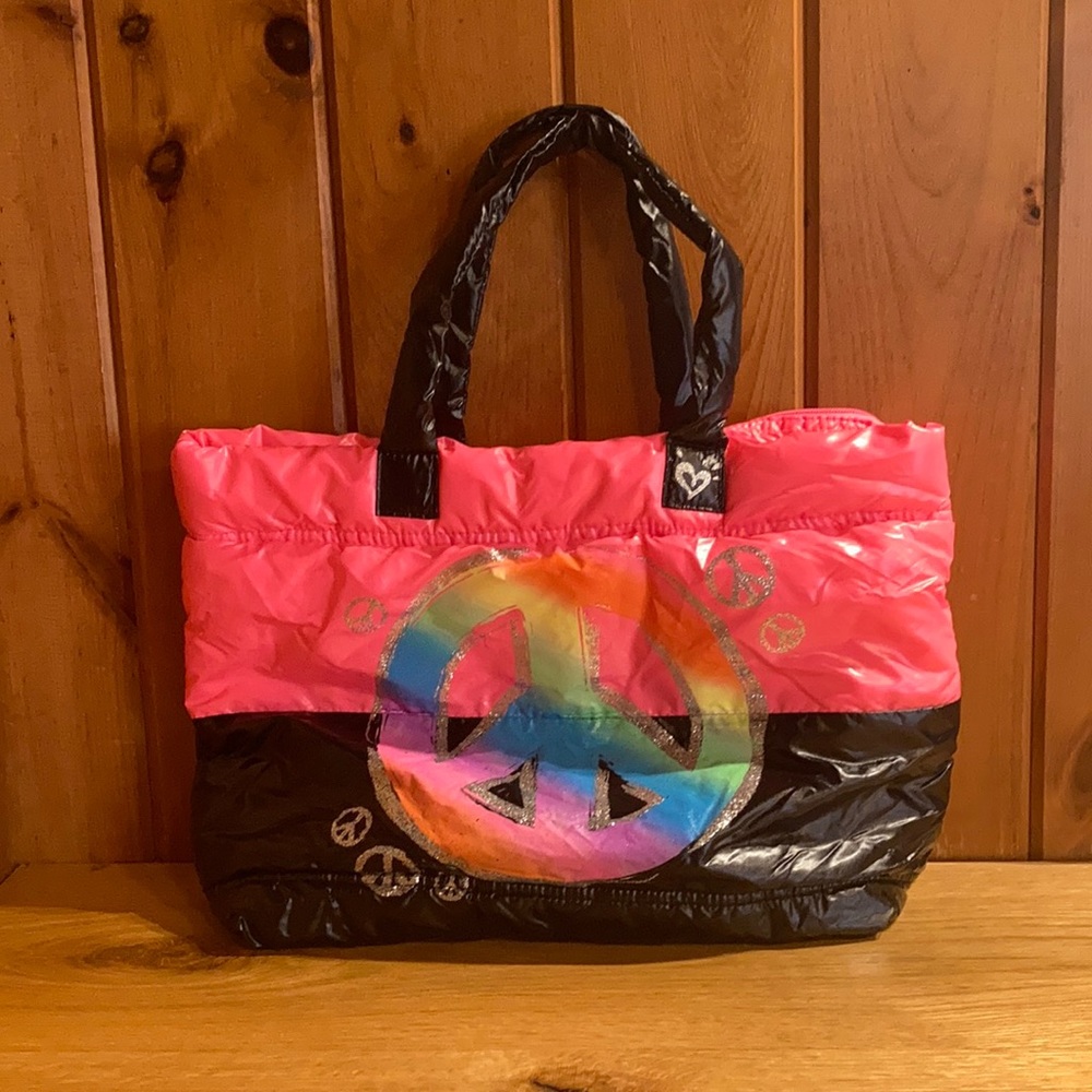 Hot Pink & Black Mini Tote Bag From Justice